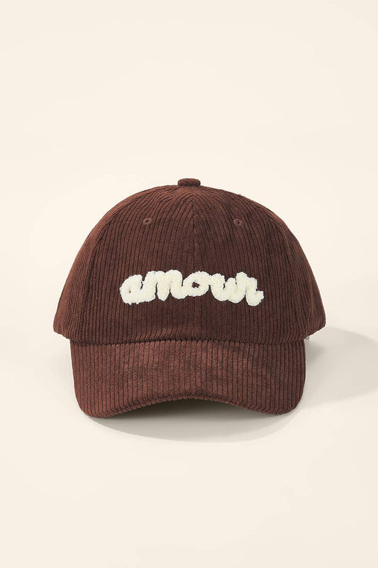 Casquette velours côtelé Amour MJ325HK - MJ330HK