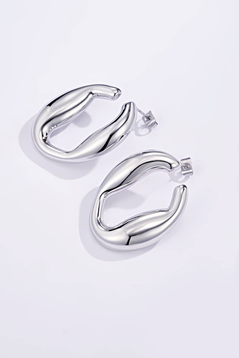 Boucles d'oreilles pendantes en acier inoxydable 124AQ162