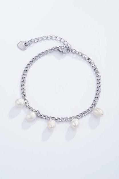 Bracelet avec perles en acier inoxydable 324RX03