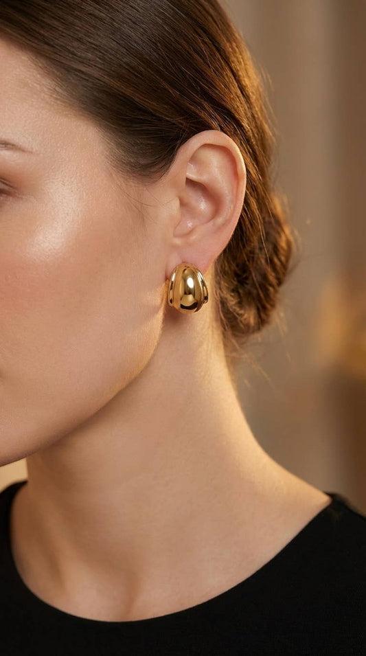 Boucles d'oreilles en acier inoxydable 124AQ513