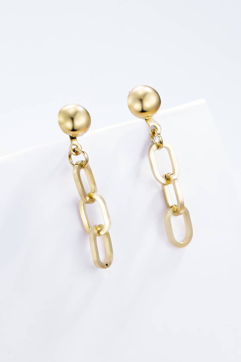 124RX06 stainless steel stud earrings