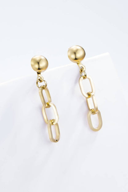 124RX06 stainless steel stud earrings