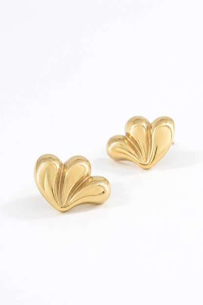 Boucles d'oreilles éventail en acier inoxydable 124AQ297