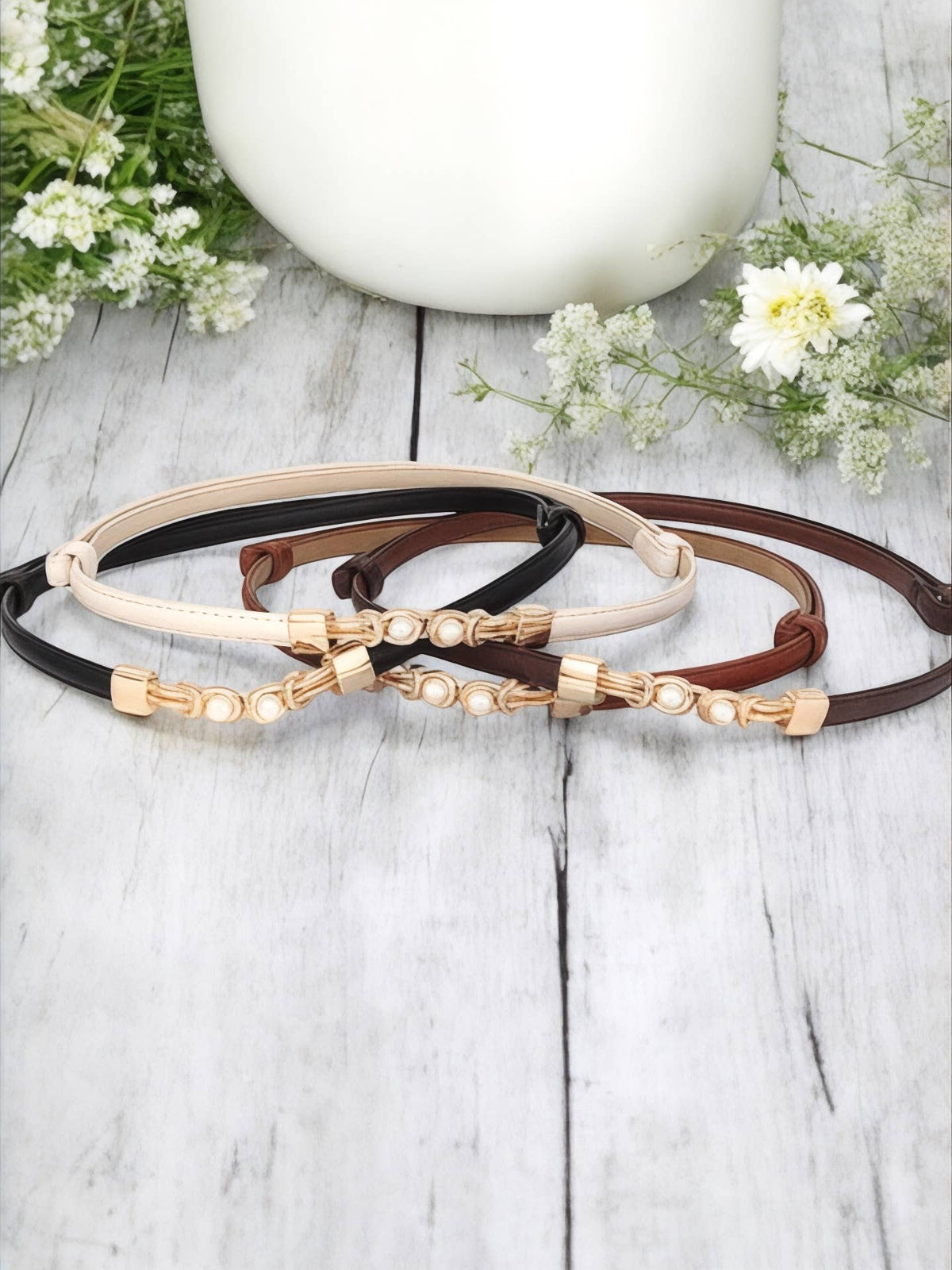 Faux leather belt CT05