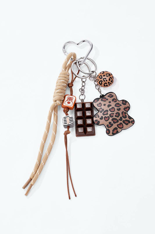 Leopard teddy bear bag charm PC008MT