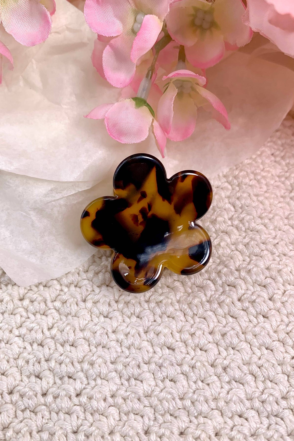 Leopard flower mini claw clip 4cm YH51
