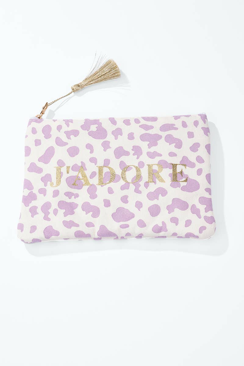 Trousse à maquillage imprimé J'adore 20x15cm CY52