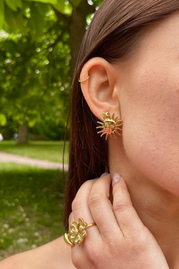 124AQ428 stainless steel earrings