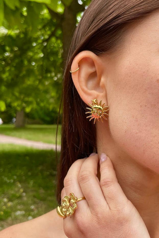 124AQ428 stainless steel earrings