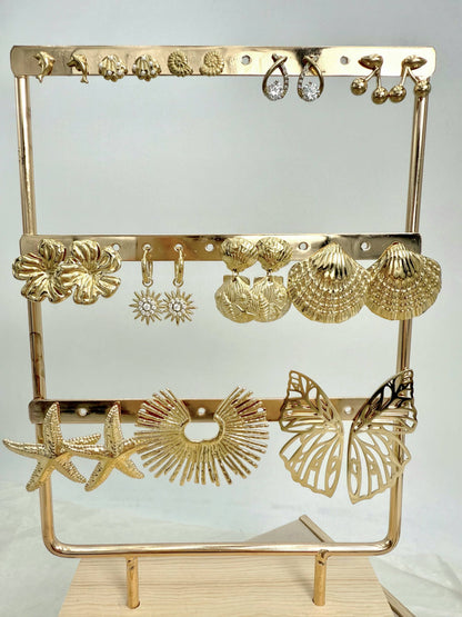 Set of 10 stainless steel earrings SET294