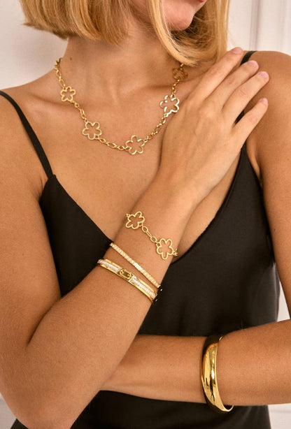 Stainless steel bangle bracelet 324AQ307