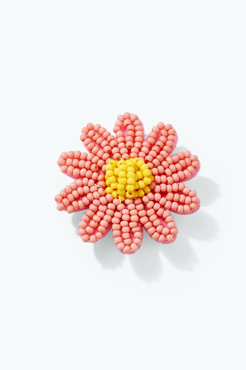 Broche Fleur en perles de rocaille BHY171SY