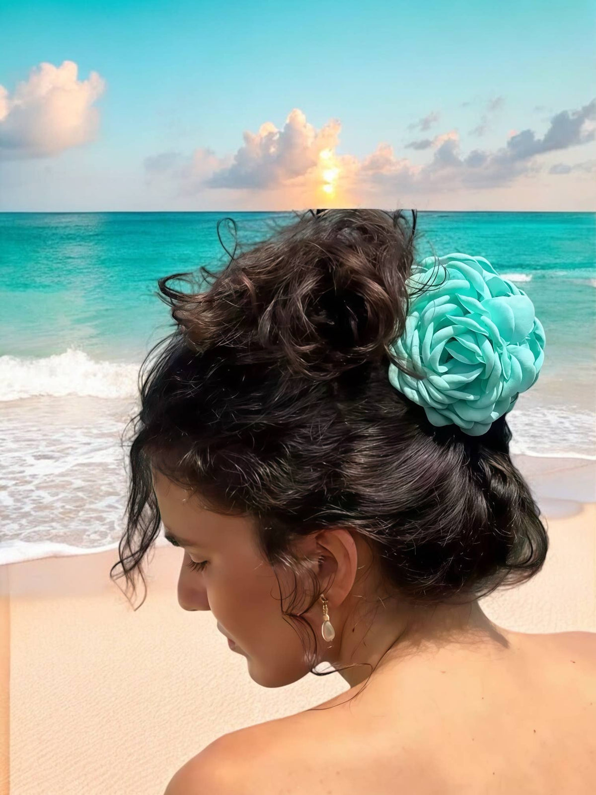 ZE24 flower-shaped hair clip
