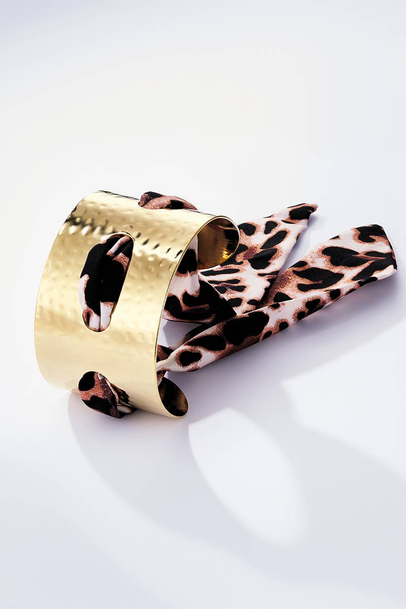Stainless steel bangle bracelets with scarf 324JJ03