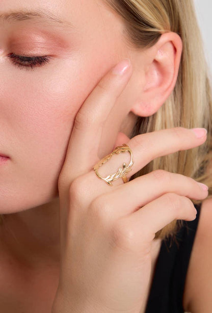 Bague feuilles en acier inoxydable 424RX42