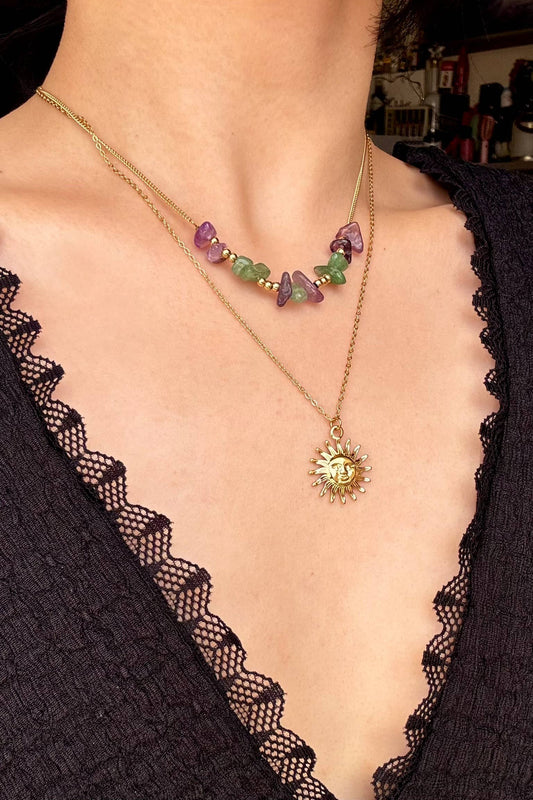 Stainless steel necklace 224AQ171