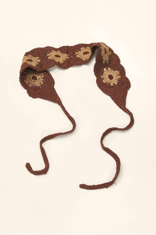 Bandana en crochet fleurs ST350HS