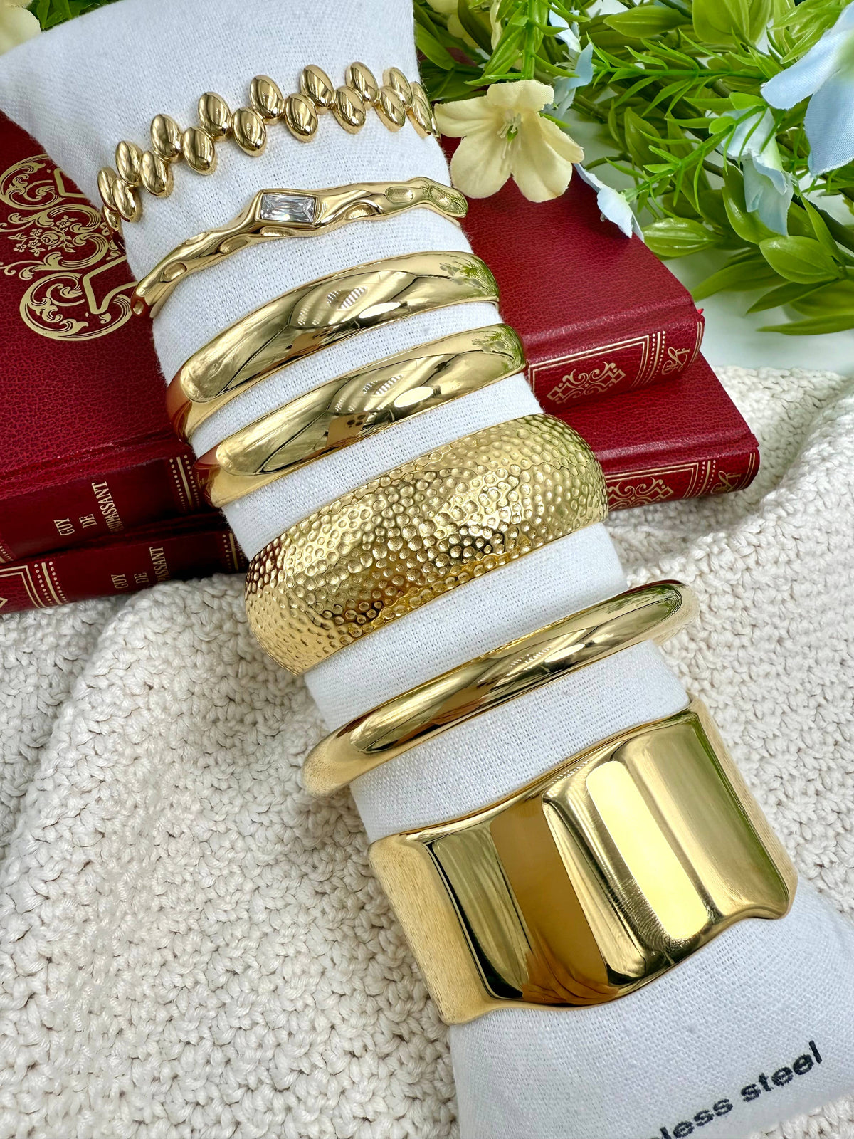 Set of 6 stainless steel bracelets SET269