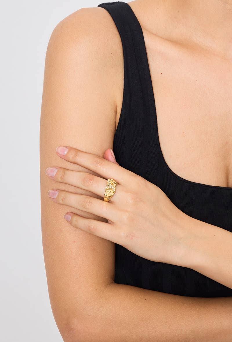 Bague texturé en acier inoxydable 424YC18