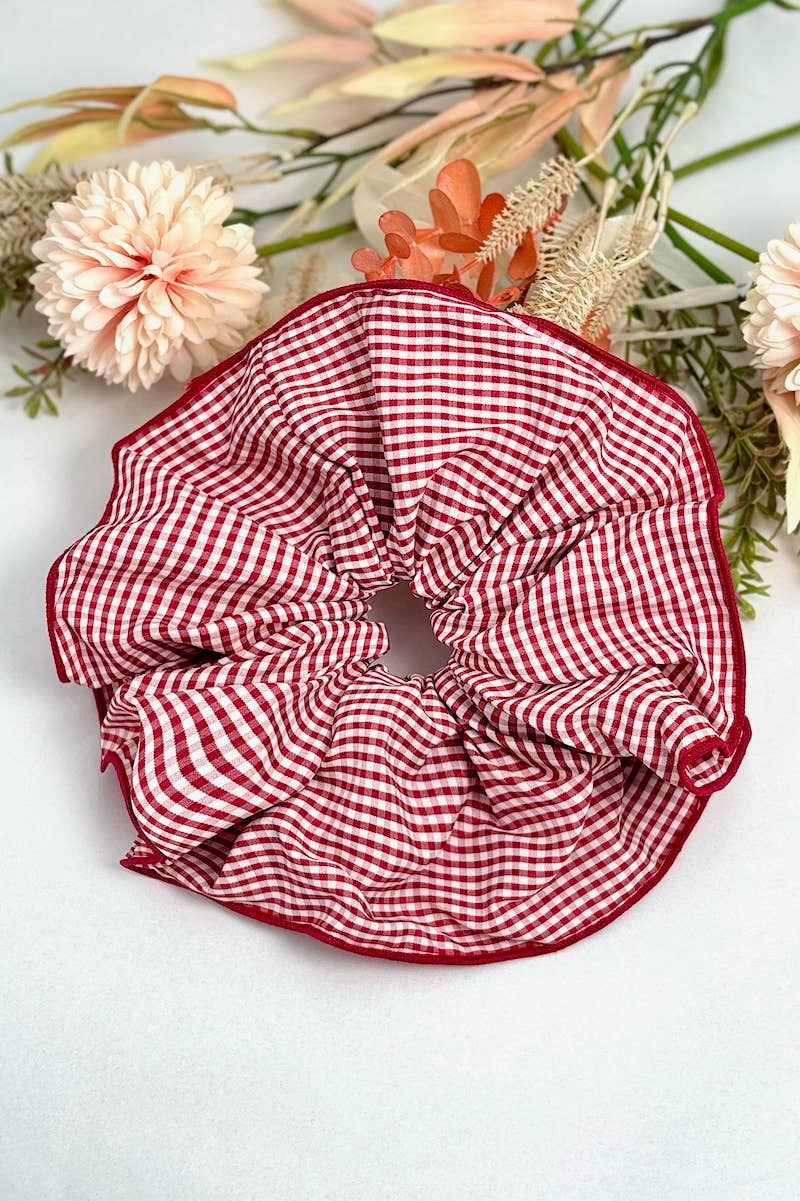 Chouchou à carreaux vichy 20cm FQ57