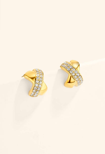 Stainless steel cross earrings 124AQ829