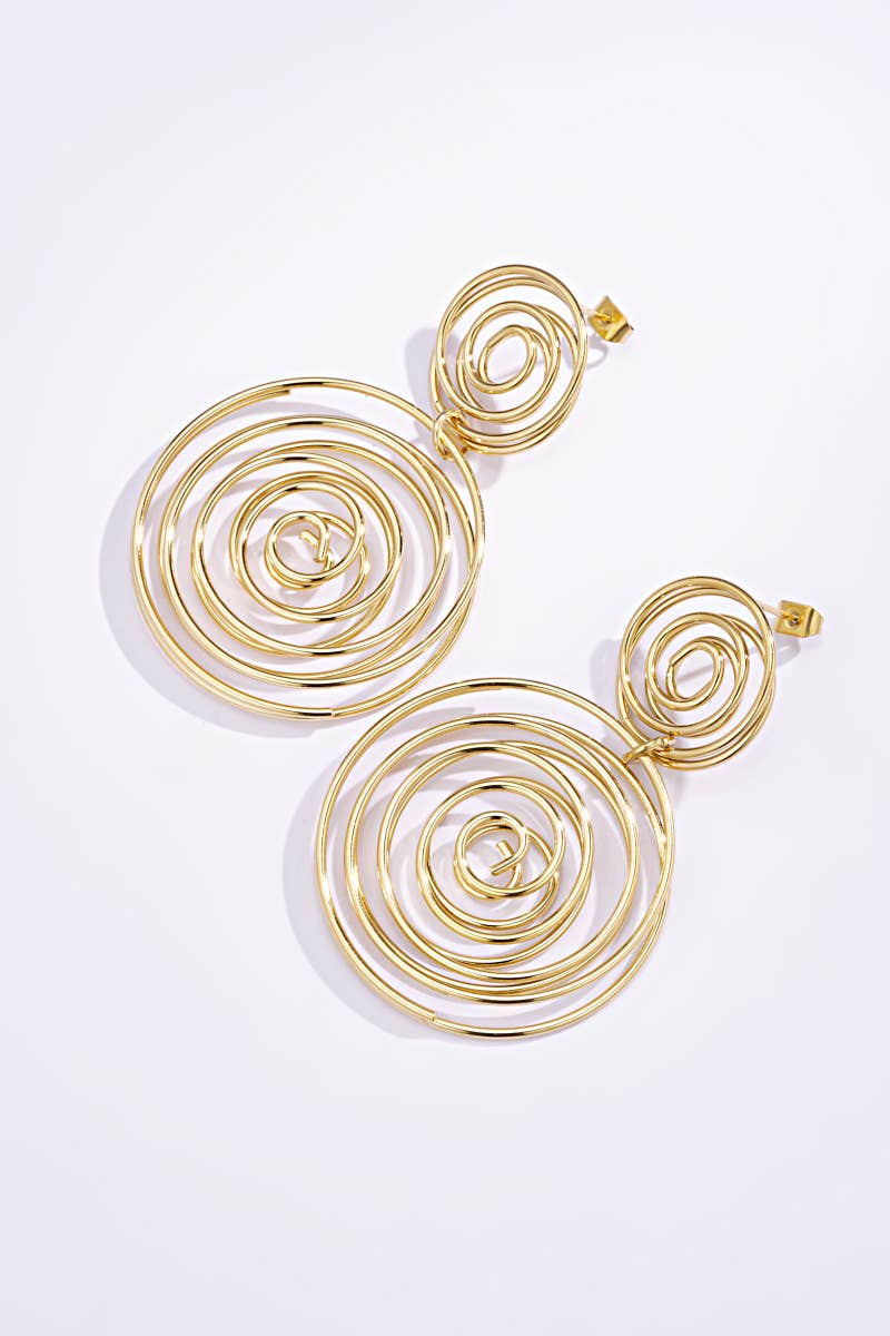 Boucles d'oreilles pendantes en acier inoxydable 124AQ160