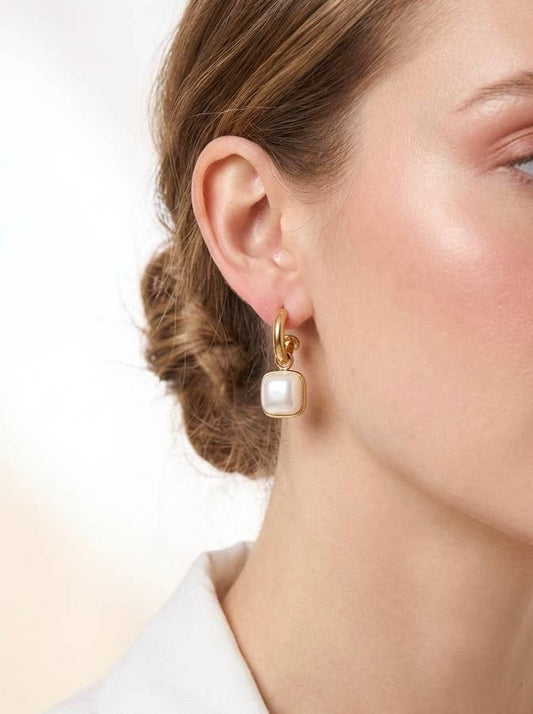 Boucles d'oreilles demi créoles en acier inoxydable 124AQ179