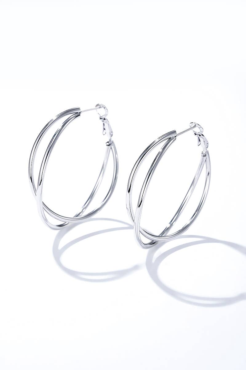 124AQ380 stainless steel earrings
