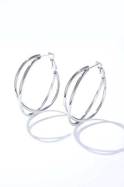 124AQ380 stainless steel earrings