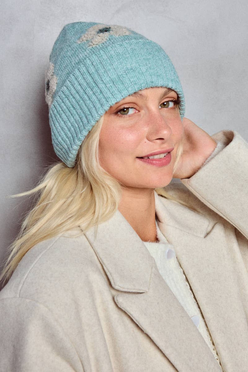 Floral wool beanie MJ206SD