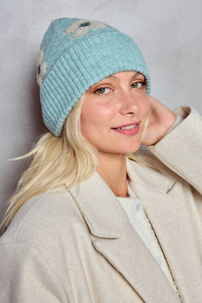 Floral wool beanie MJ206SD