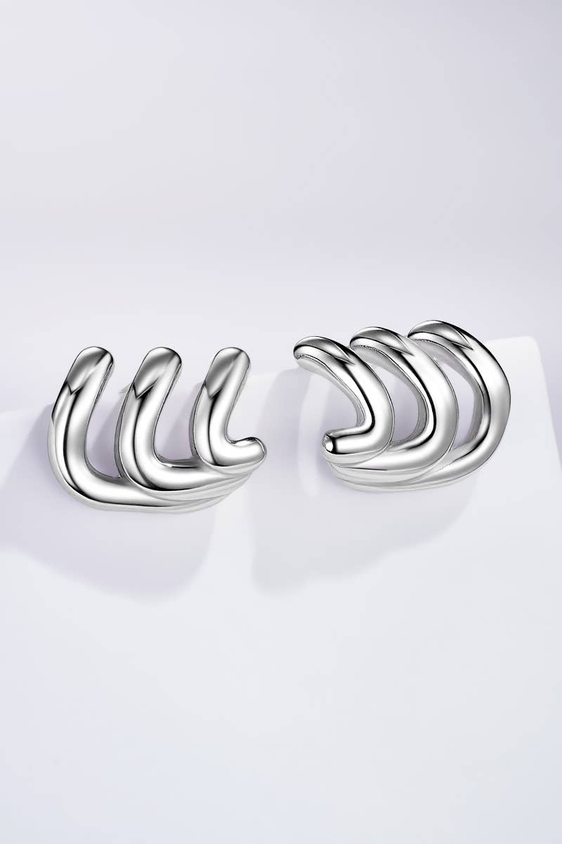 Stainless steel earrings 124AQ519
