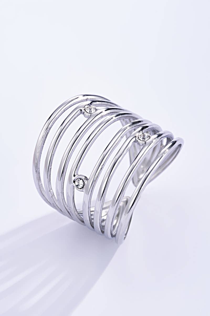 Bague strassées en acier inoxydable 424RX14