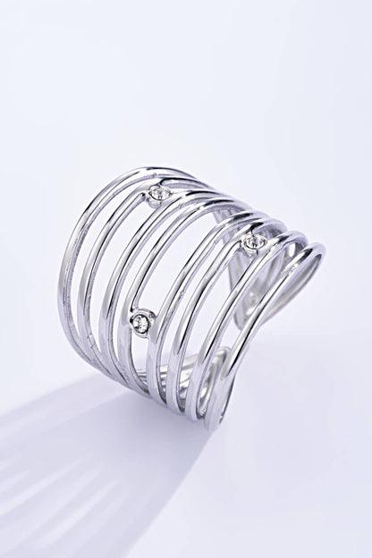 Bague strassées en acier inoxydable 424RX14