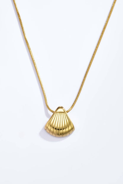 Collier avec coquillage en acier inoxydable 224DY23