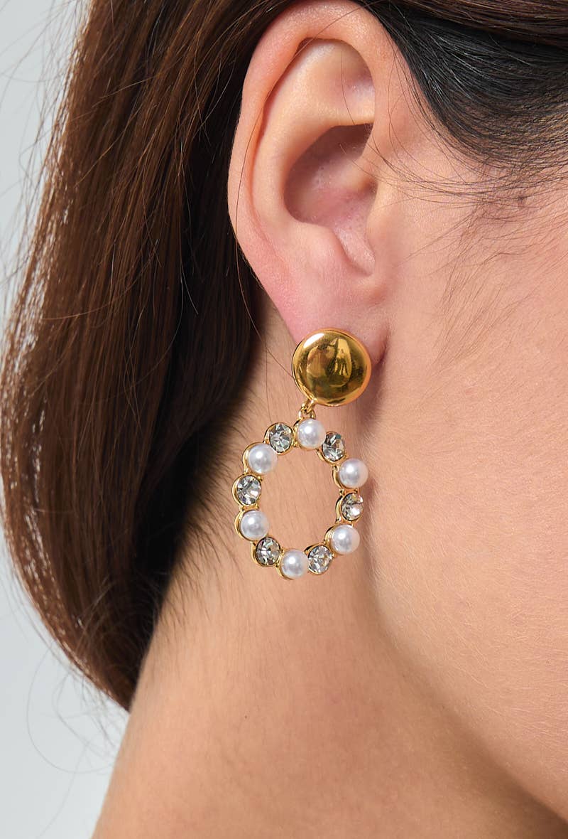 Boucles d'oreilles en acier inoxydable 124AQ219