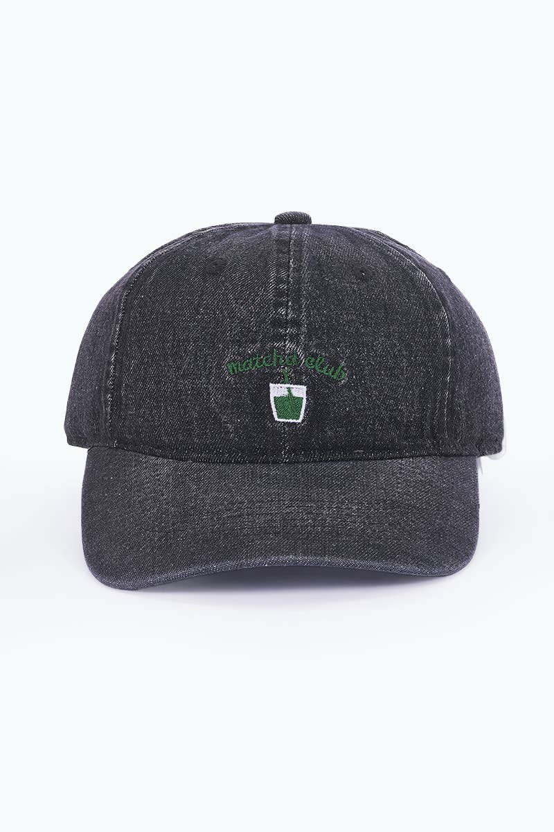Cotton cap with matcha club embroidery MJ312HK