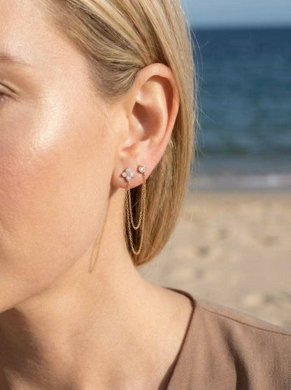 Boucles d'oreille en acier inoxydable 124AQ571