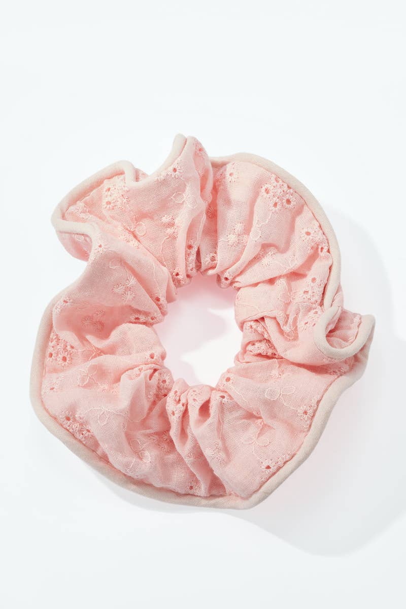Embroidered elastic scrunchie FQ236XQ