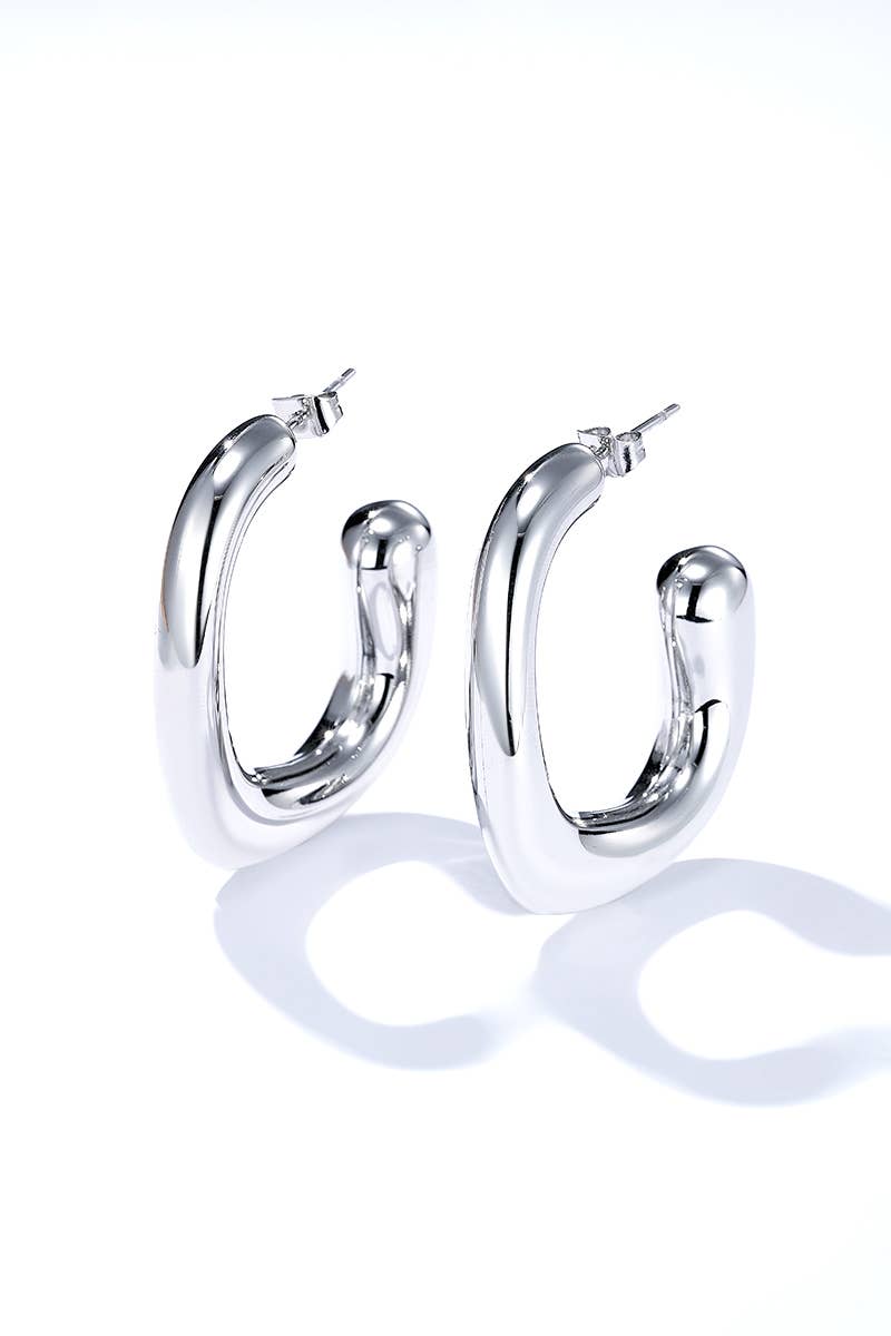 Boucles d'oreilles en acier inoxydable 124AQ398