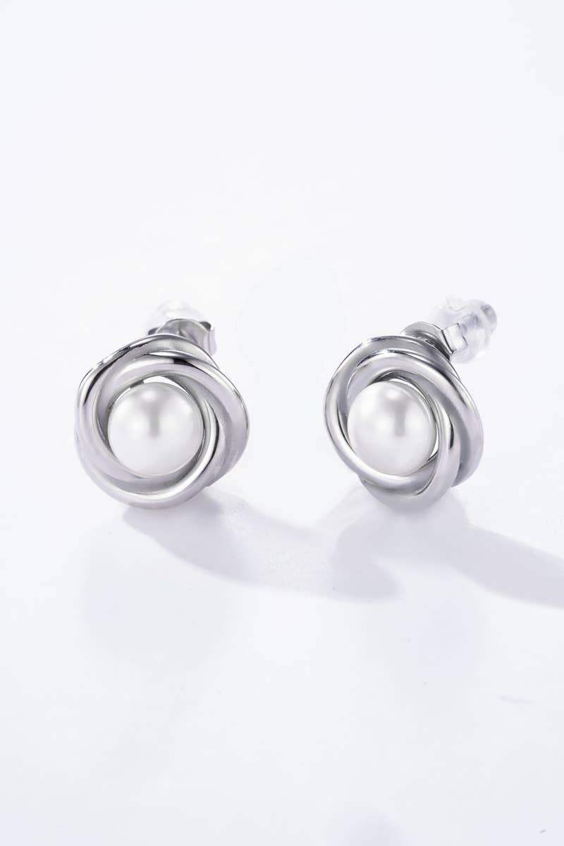 Boucles d'oreilles en acier inoxydable 124AQ312