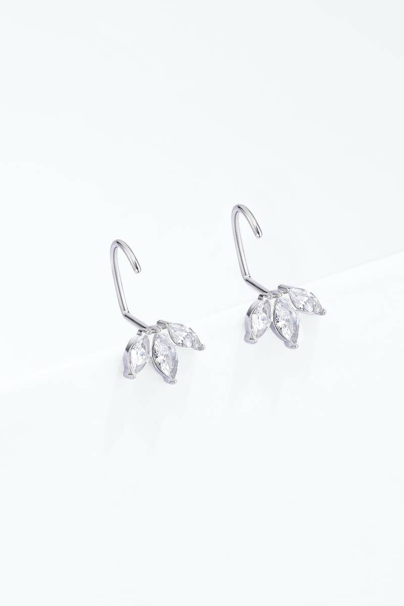 Boucles d'oreilles trèfle en acier inoxydable 124AQ729