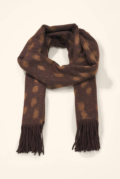 Wool scarf with doe pattern FL620DF