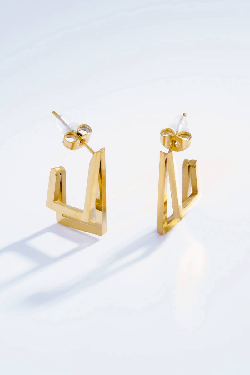 Boucles d'oreilles pendantes en acier inoxydable 124RX05