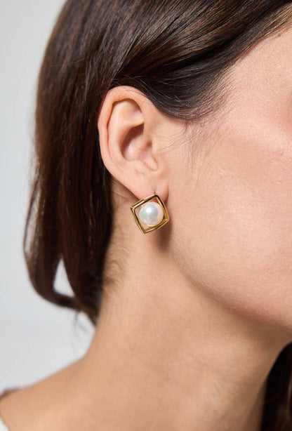 Boucles d'oreilles en acier inoxydable 124AQ323