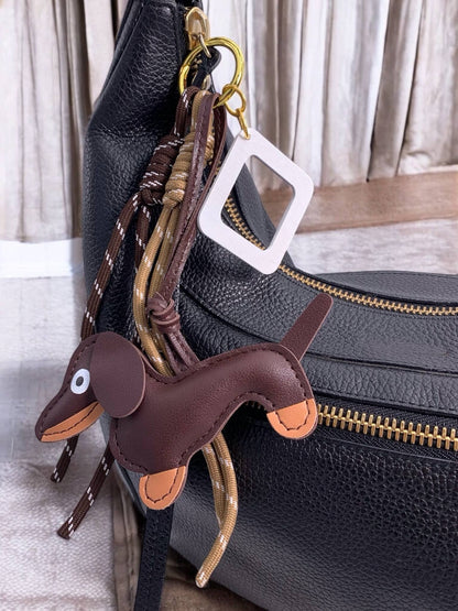 Dog and square bag charm and keychain PC13