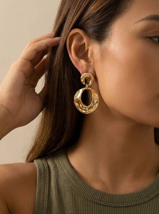 Boucles d’oreilles anneaux en acier inoxydable 124AQ787