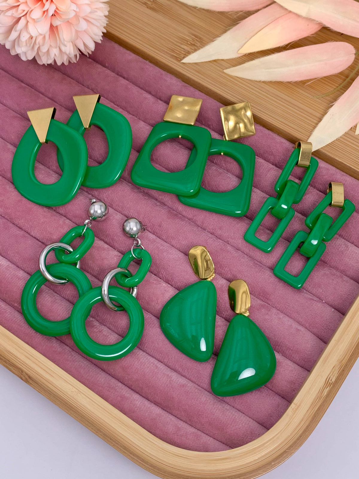 Set de boucles d'oreilles en acier inoxydable SET84