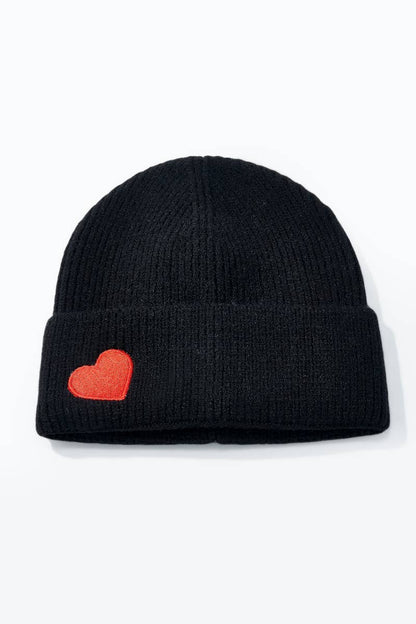 Bonnet uni avec cœur assorti MJ220SD