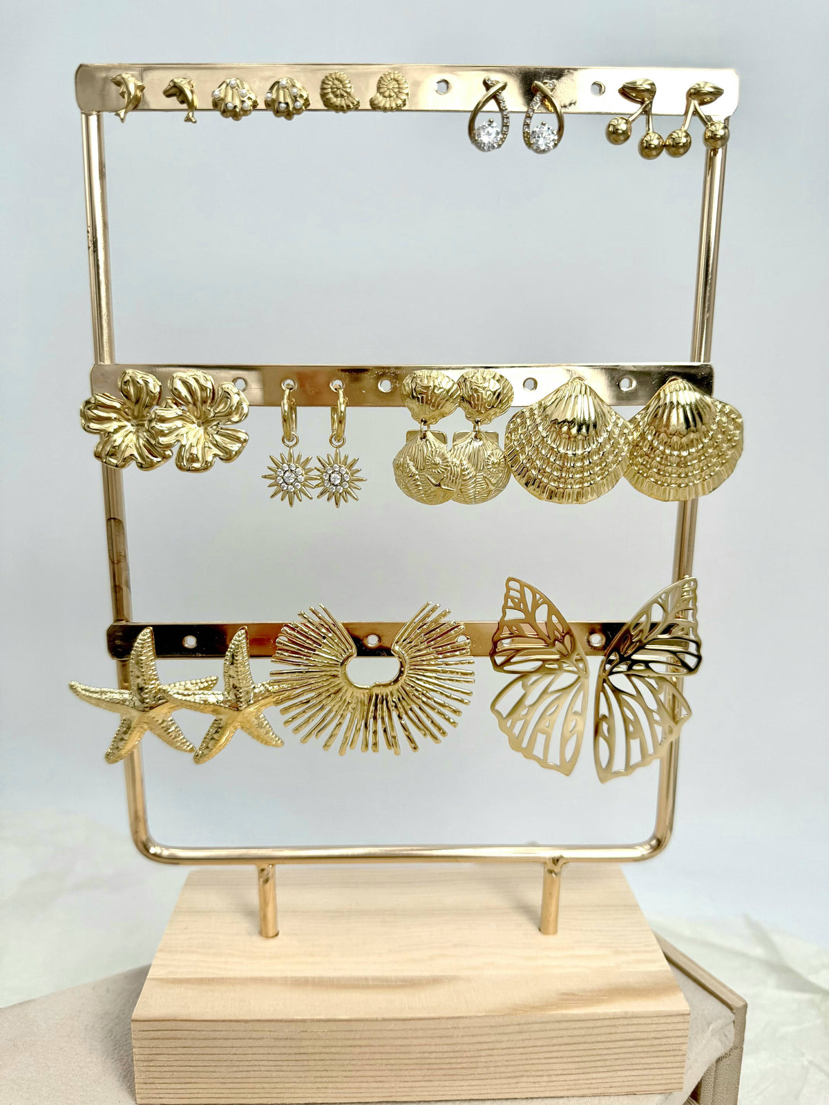 Set of 10 stainless steel earrings SET294